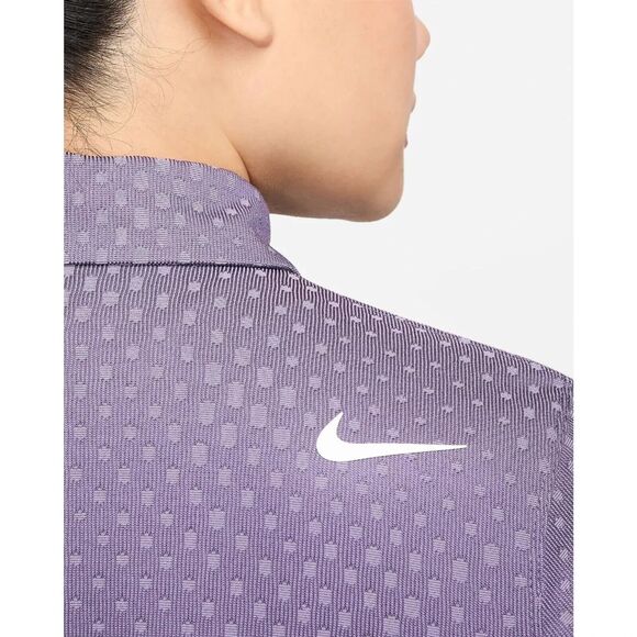 Nike Dri-FIT ADV Tour Jacquard Purple Golf Polo textured FQ3056 553 Women Small - Picture 4 of 11